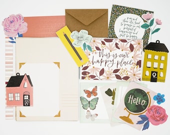Scrapbook Kit • Heritage • 4x6 | scrapbook kit, pocket album kit, supplies, ephemera, girl scrapbook, family scrapbook, family album