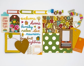 Scrapbook Kit • Family Faves • 4x6 | scrapbook kit, pocket album kit, supplies, family ephemera, family scrapbook, family photo album