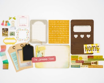 Scrapbook Kit • Beautiful Hello • 4x6 | scrapbook kit, pocket album kit, supplies, ephemera, family scrapbook, family photo album