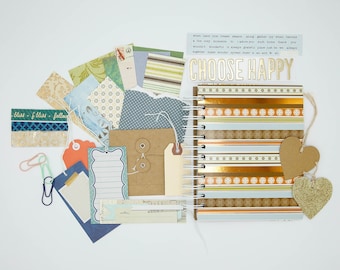 Scrapbook Kit • Medallions | scrapbook kit, scrapbook supplies, pre-made scrapbook, scrapbook ephemera, scrapbook embellishments, vintage