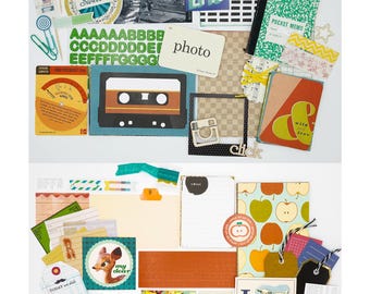 Super Scrapbook Kit • Vintage School Days | scrapbook supplies, scrapbook kit, scrapbook ephemera, scrapbook embellishments, project life