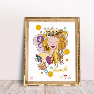 LEO Zodiac Sign Print, Original Printed Illustration of the Zodiac Sign Perfect for a Birthday Gift or Christmas Present.