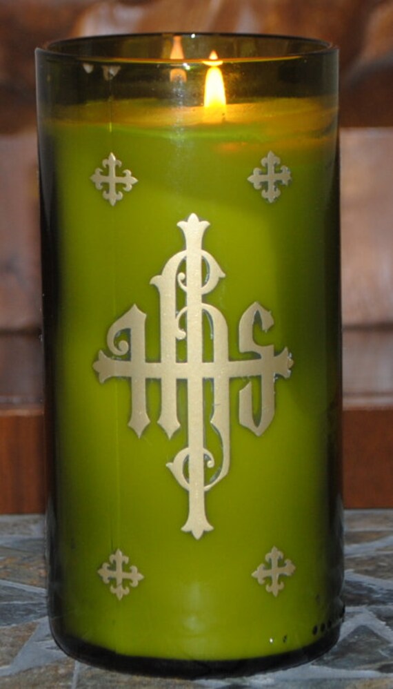 Green Prayer Candle Etsy