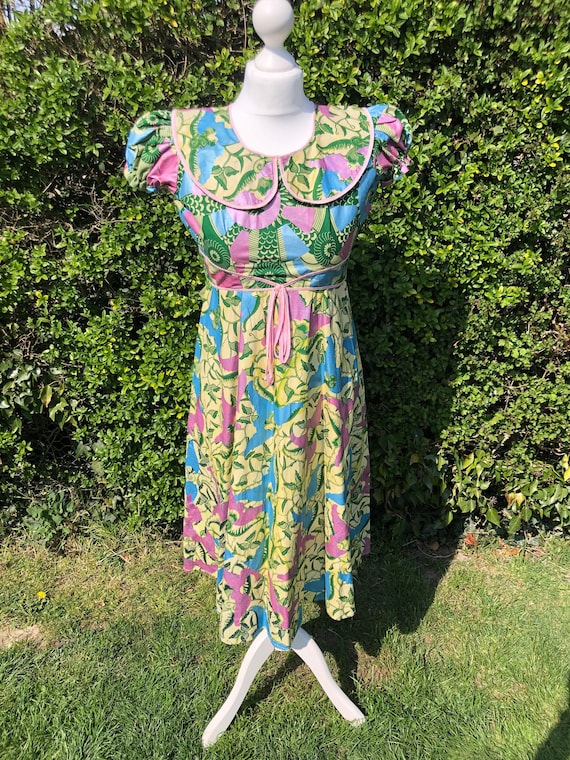 Vintage dress, vintage handmade dress, vintage fl… - image 1