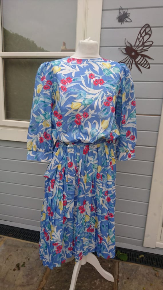 Vintage 1980's dress by Bermuda of London, 1980's