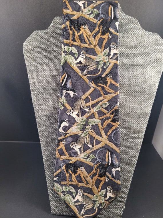 Endangered Species Natural Acrobat monkey necktie