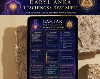 バシャール・チャネリング｜1ページ分のティーチングチートシート（PDF）｜あなたの興奮ガイドに従ってください｜スピリチュアルな目覚めのための印刷物｜即時ダウンロード