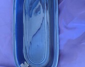 Vintage Cobalt Blue Fiestaware Elongated Dish 10.25 quot x 5 quot