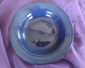 Vintage Cobalt Blue Fiestaware Soup Bowl 8.25 quot
