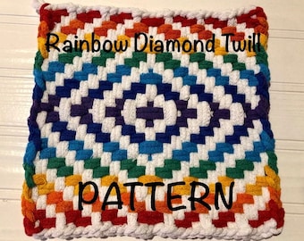 PATRÓN Patrón de lazo de agarradera de sarga Rainbow Diamond para telares de tamaño 27x27 (Pro) o 18x18 (Tradicional) PDF