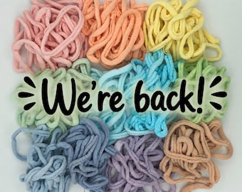 Custom Hand-dyed Loops, 100% Cotton, Traditional 7” size, trendy colors for potholders, single colors enough for 1