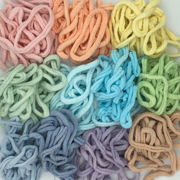 Custom Hand-dyed Loops, 100% Cotton, Traditional 7” size, trendy colors for potholders, single colors enough for 1