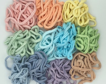 Custom Hand-dyed PRO 10” Loops, Top Quality 100% Cotton, Trendy colors for potholders, hot pads,  single colors enough for 1