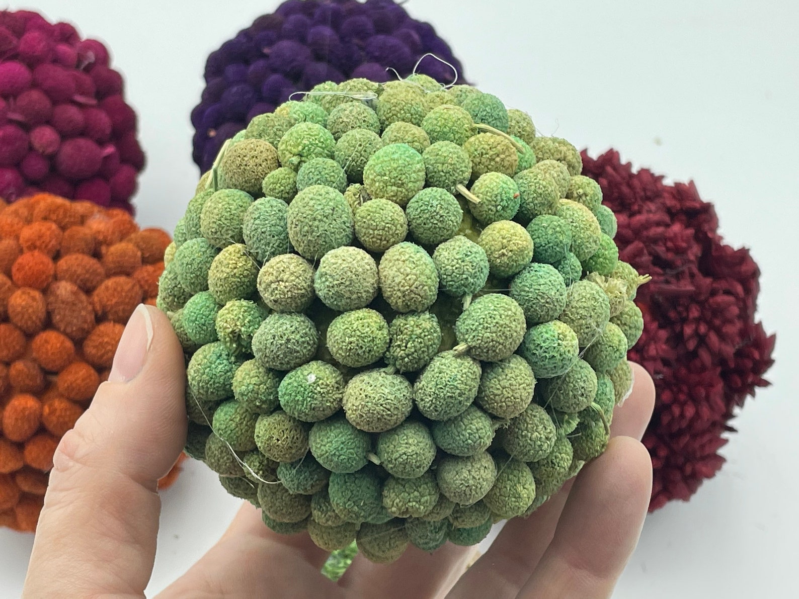 Decorative Balls & Bowl Fillers Colorful Handmade Orbs Etsy