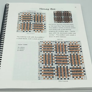 More Potholder Patterns spiral-bound book for loops and looms, 100 pages, lies flat, new ideas and twills, video links, more image 3