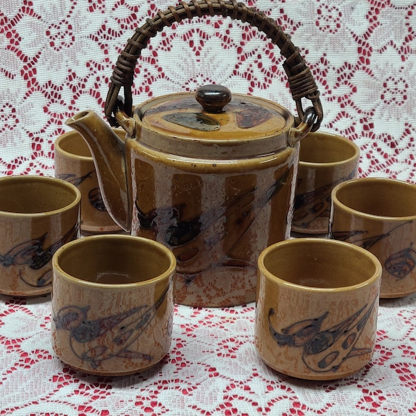 Stoneware Tea Set Etsy