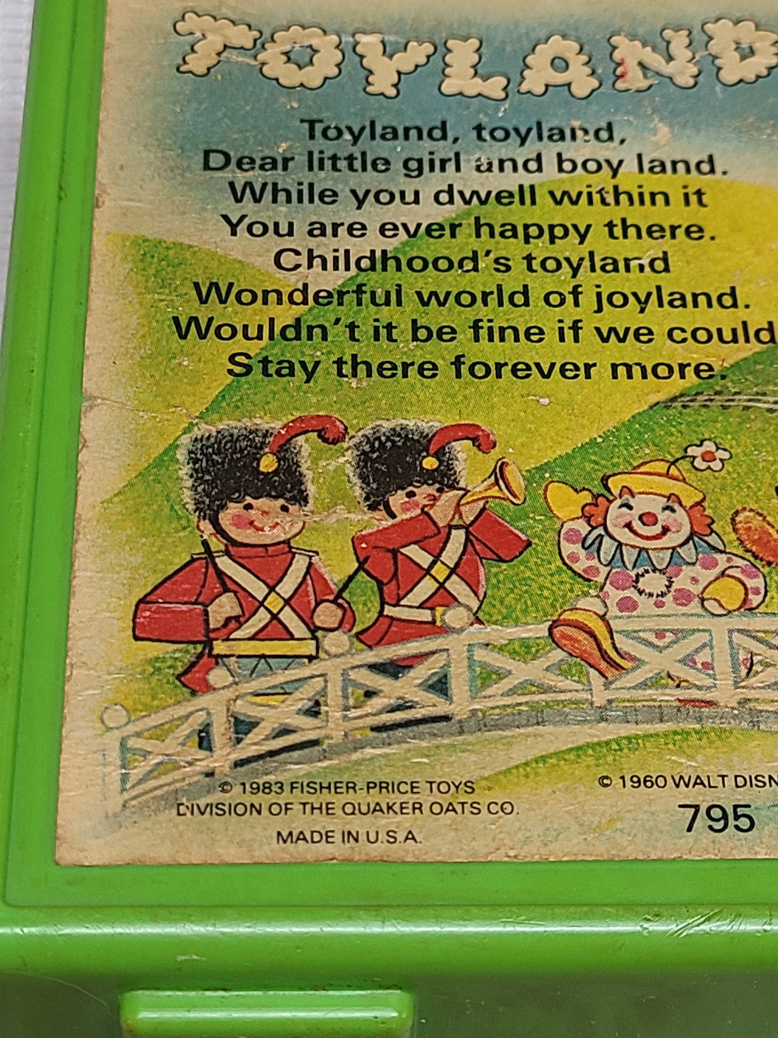 1983 Vintage Fisher Price Wind Up Music Box Toy Radio Toyland Etsy