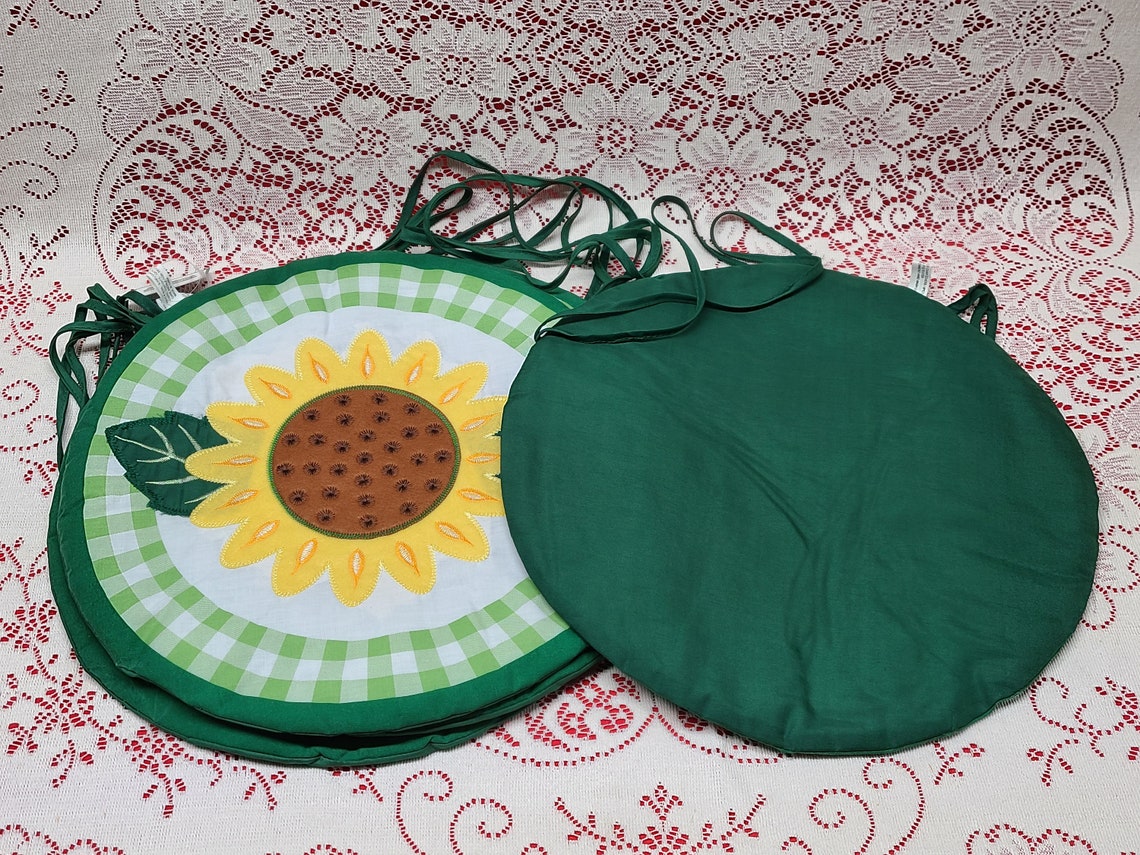 NEW Sunflower Chair Covers & Seat Cushions 8 Pcs. Set Etsy