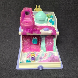 1989-1996 Polly Pockets - Bluebird - Storybook III Princess Palace, Storybook II Sparkle Snowland, Snow White Necklace  Cafe Books Apartment