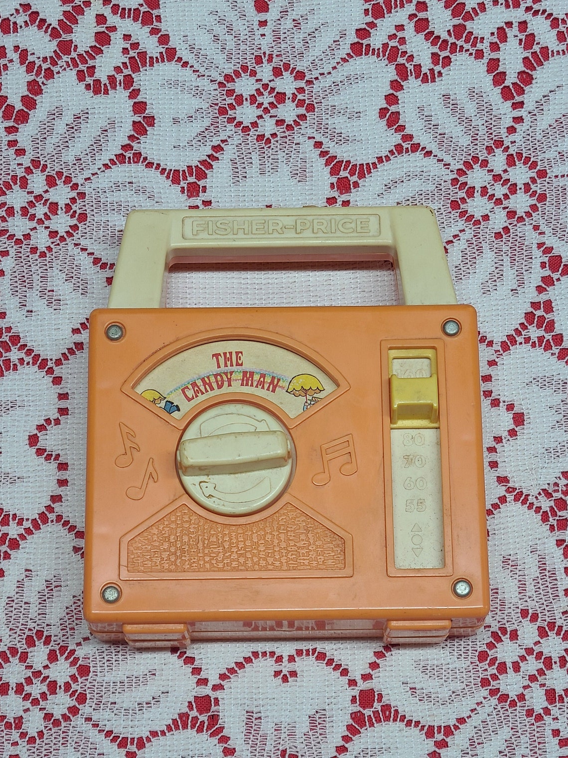 1973 Vintage Fisher Price Wind Up Music Box Toy Radio The Etsy