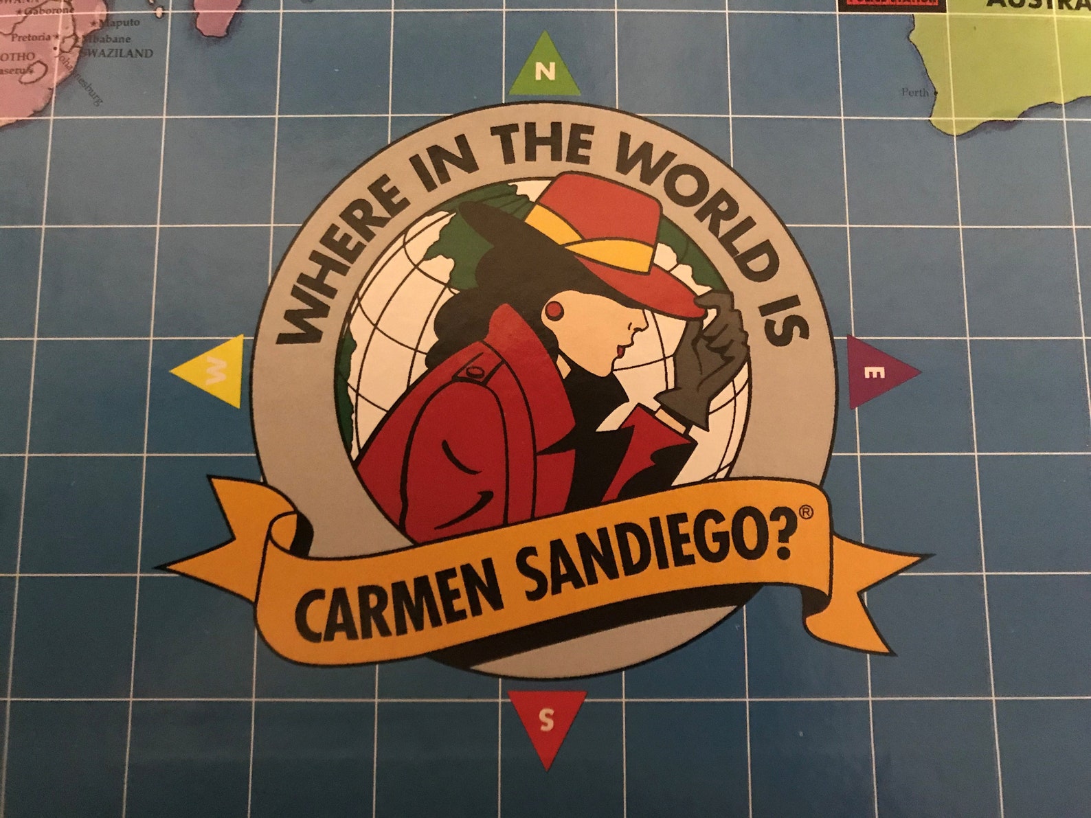 Where in the World is Carmen Sandiego Vintage Board Game 1992