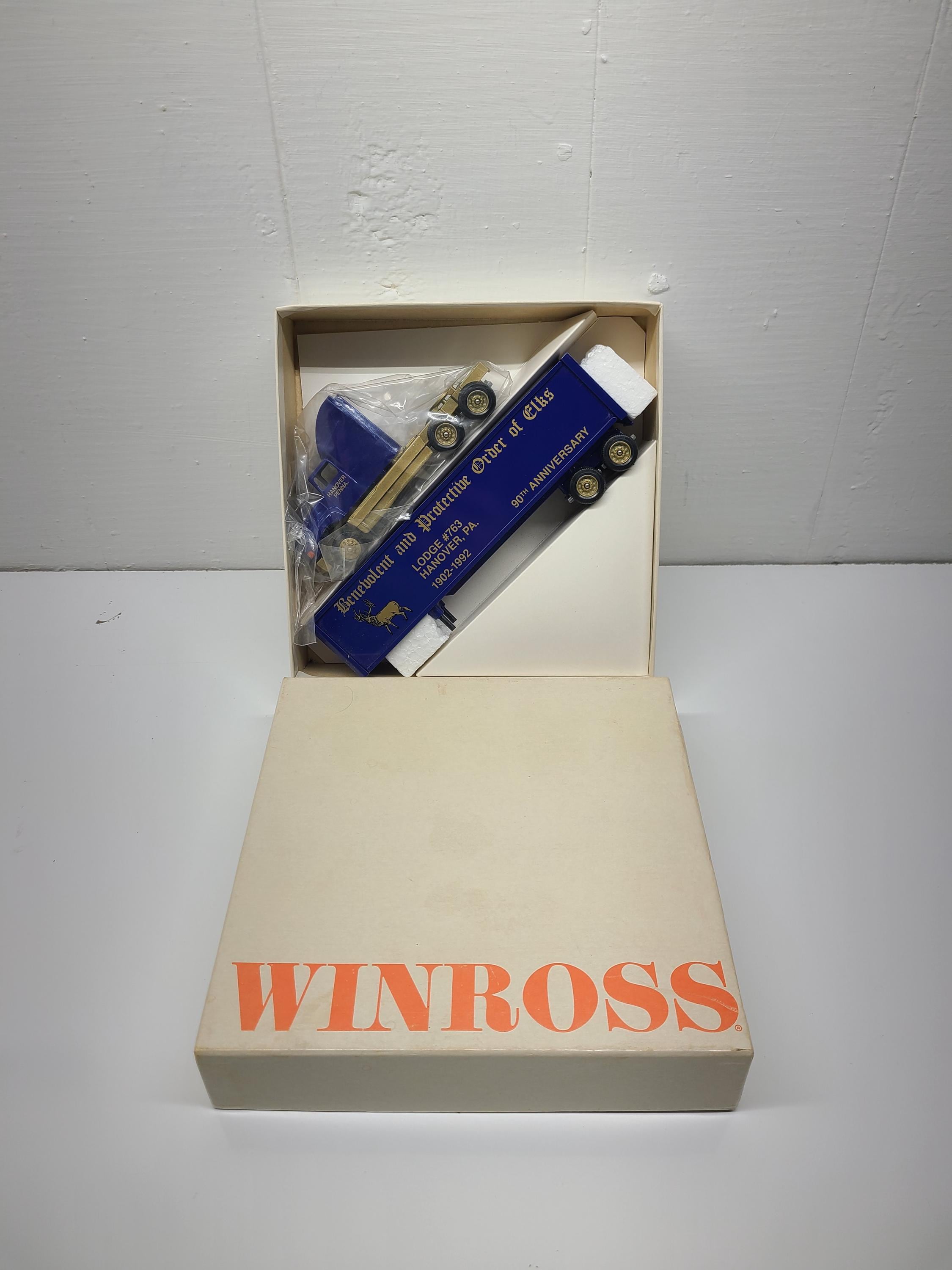 1992 Winross Hanover, PA Lodge #763 - 90th Anniversary Tractor Trailer Collectible