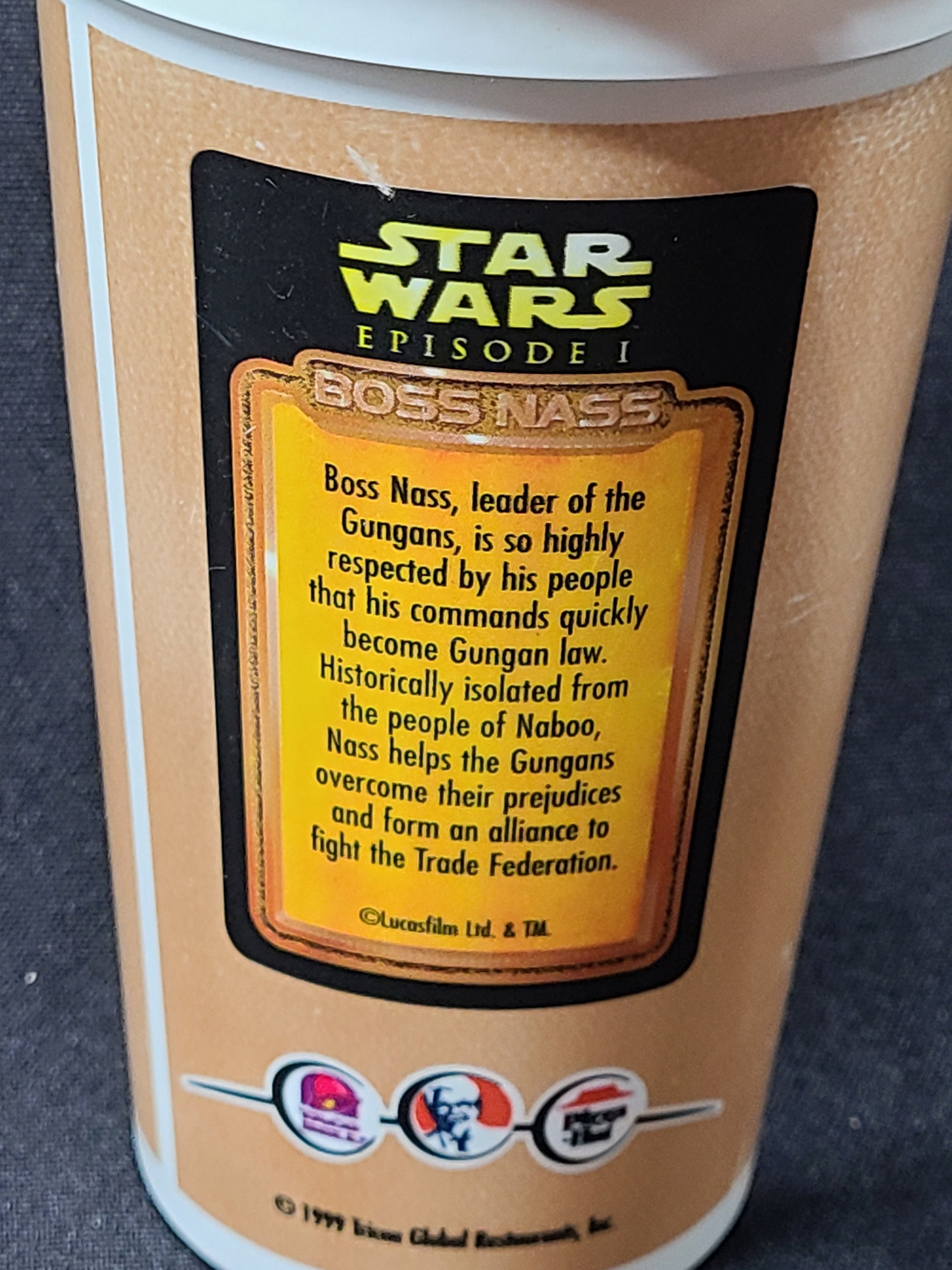 Star Wars Episode 1 Boss Mass Drink Cup With Topper