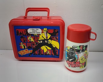 1986 Dick Tracy Aladdin Lunch Box w/Thermos - Vintage Collectible - Disney