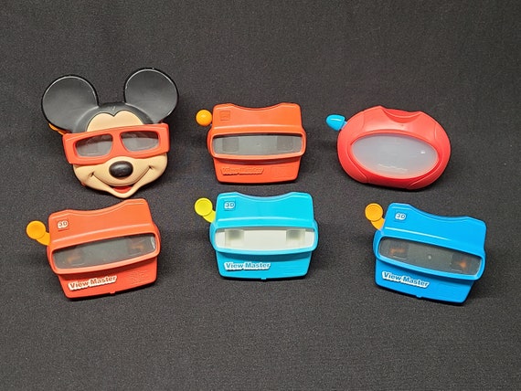 70s, 80s, 90s Viewmaster Red, Blue, Model L GAF Viewer Ball Advance Pull  Fisherprice Mickey Mouse Disney Mattel USA / MEXICO View Master -  Hong  Kong