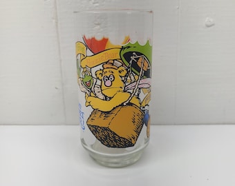 1981 The Great Muppet Caper - Kermit the Frog, Fozzie Bear, The Great Gonzo - Collectible Glass