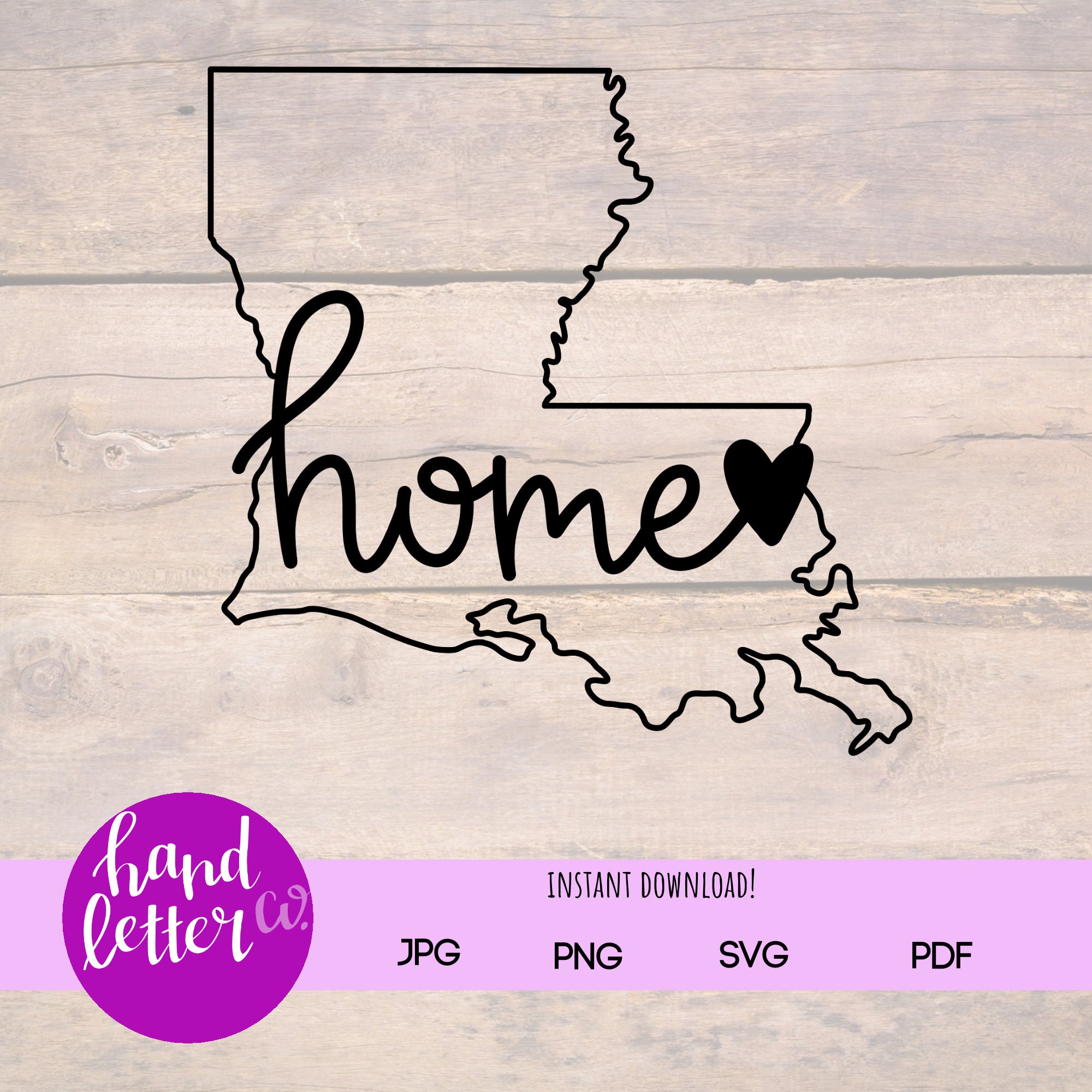 Louisiana Home State SVG cricut silhouette svg PDF png | Etsy