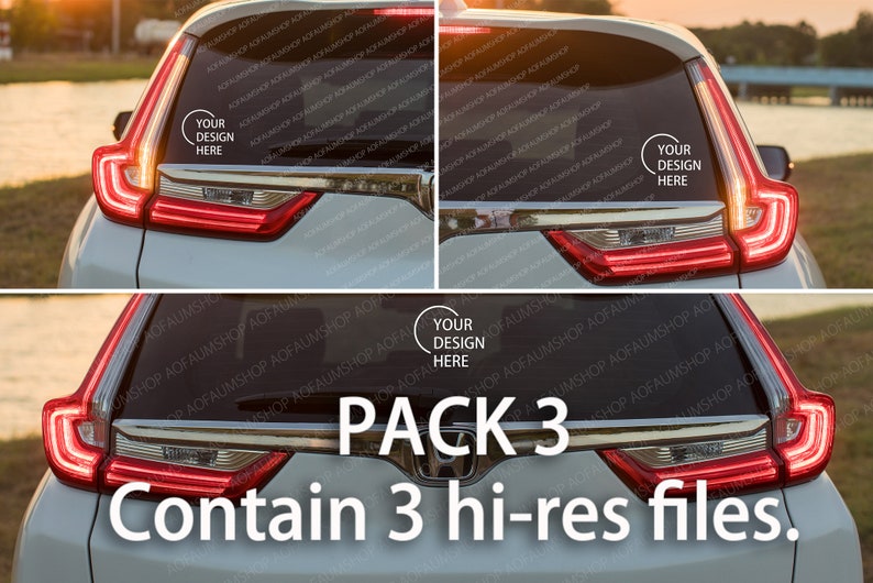Download Car Decal Mockup Pack 3 Car Decal Mockup Car Sticker Styled Etsy
