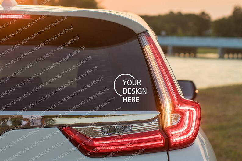 Download Car Decal Mockup Car Sticker Styled Mockup Vinyl Car Decal Etsy