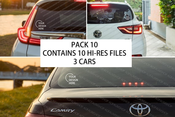 Download Car Decal Mockup Pack 10 Car Decal Mockup Car Sticker Etsy