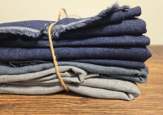 Linen Fabric Remnants blend fabric linen with wool – Assorted Sizes & Colors