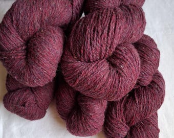 Wool yarn for knitting, High quality red wine wool yarn, Natural lanolin yarn
