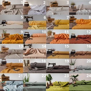 Different medium weight linen fabric texture for curtains, natural woven linen material for curtains, 145 cm wide (57 inches), OEKO-TEX Standard 100 certified, medium weight, sold by length from 0.5 m or 0.5 yard
