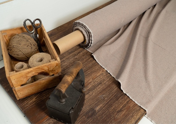 Oatmeal Cotton Fabric by Yard or Meter Textured Natural Beige Cotton Fabric 100 Percent Cotton for Sewing