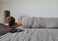 Linen fabric heavy natural undyed, Fabric by the yard or meter, OEKO TEX -100 Certified product logo