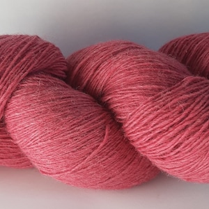 Wollgarn zum Stricken, Hochwertiges rosa Wollgarn, Natürliches Lanolingarn