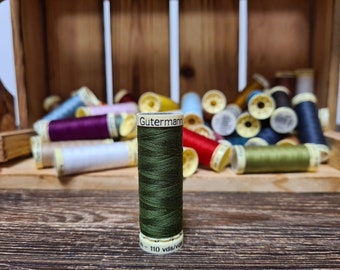 Moss green sewing threads, Sewing threads Gutermann  sew - all 585,  Polyester threads 110 yards / 100m