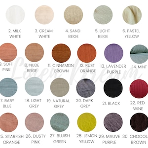 Thin curtain linen fabric 31 colors, Lightweight cheesecloth fabric by the yard or meter,  Gauze linen fabric for curtains