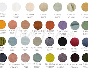 Thin curtain linen fabric 31 colors, Lightweight cheesecloth fabric by the yard or meter,  Gauze linen fabric for curtains