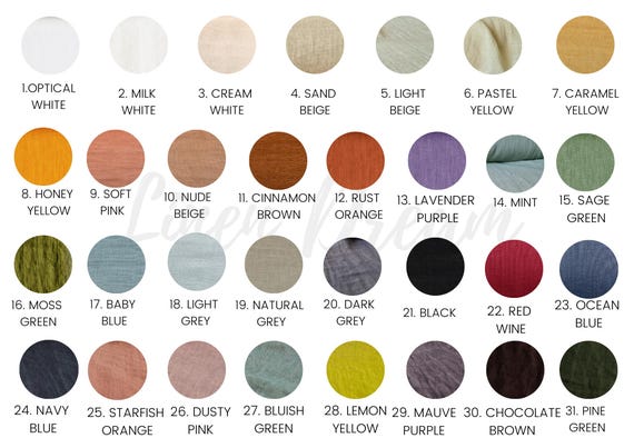 Thin curtain linen fabric 31 colors, Lightweight cheesecloth fabric by the yard or meter,  Gauze linen fabric for curtains