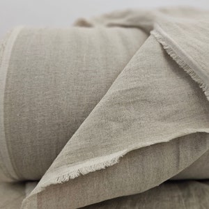 Linen fabric EXTRA WIDE natural undyed, 118 inches or 3 meter wide fabric, Bedding and curtain linen fabric image 4