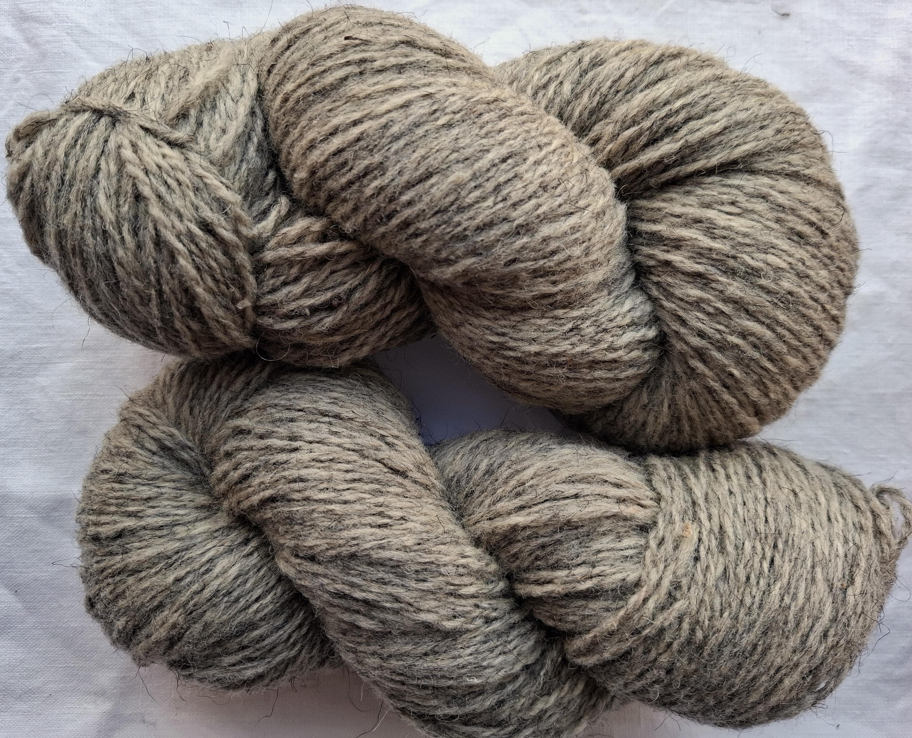 Wool Yarn for Knitting, High Quality Grey Romanov Sheep 100