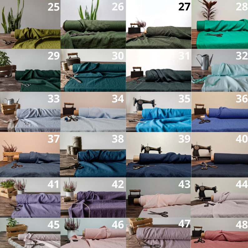 Different medium weight linen fabric texture for curtains, natural woven linen material for curtains, 145 cm wide (57 inches), OEKO-TEX Standard 100 certified, medium weight, sold by length from 0.5 m or 0.5 yard