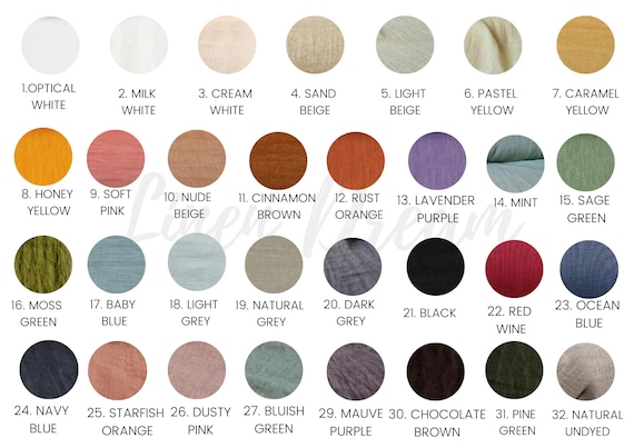 Thin curtain linen fabric 31 colors, Lightweight cheesecloth fabric by the yard or meter,  Gauze linen fabric for curtains