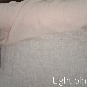 Linen fabric pink lemonade, Washed softened flax fabrics, Fabric by the yard or meter Light Pink