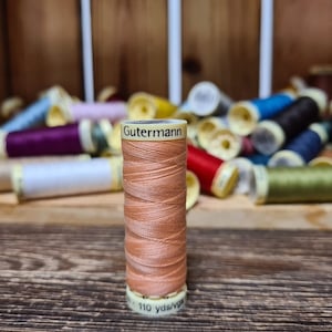Peach orange sewing threads, Sewing threads Gutermann  sew - all 585,  Polyester threads 110 yards / 100m